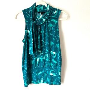 Vintage express scarf neck sleeveless blouse size S